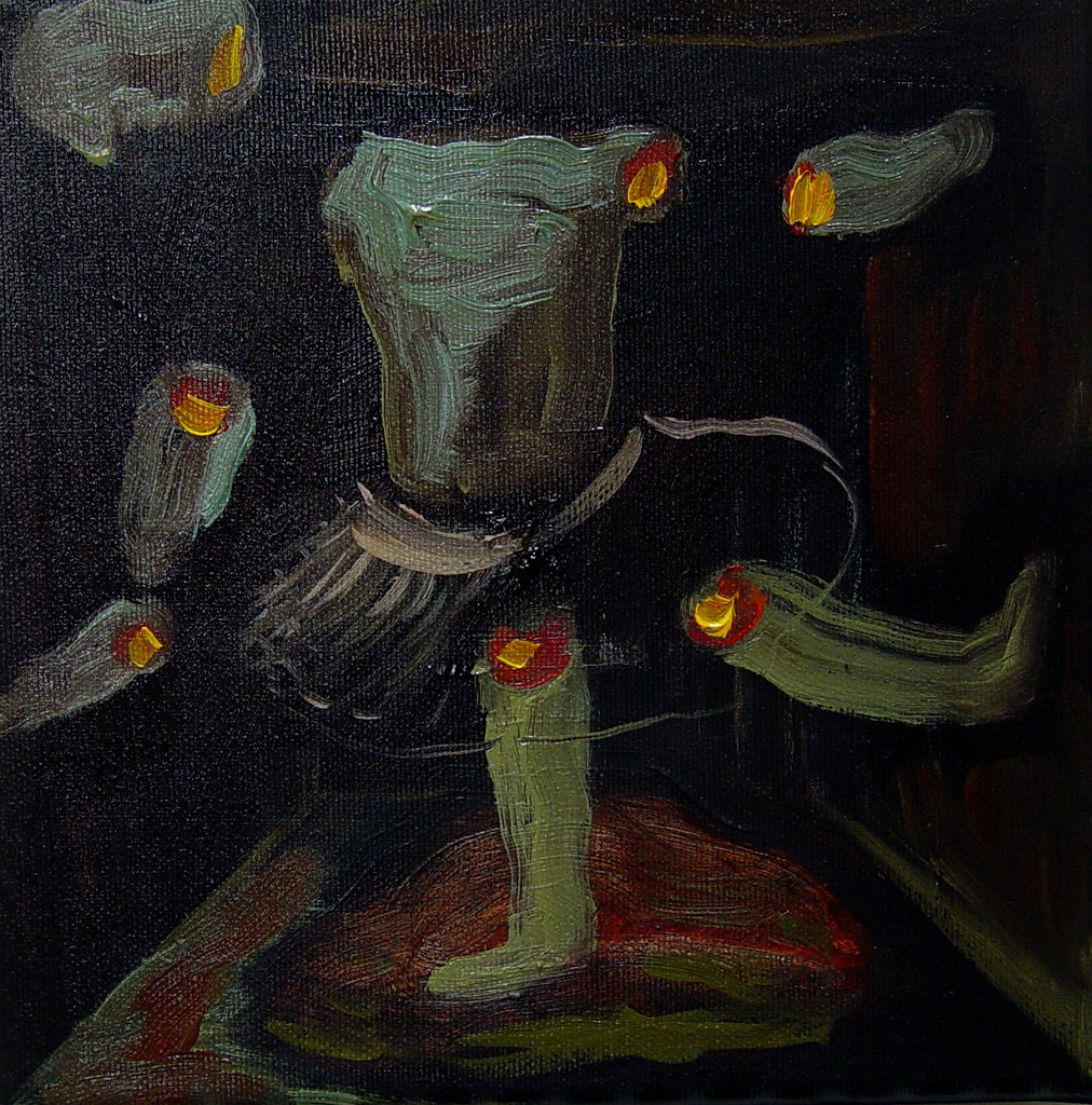 Baletnica, olej na płótnie, 20cm x 20cm, 2012