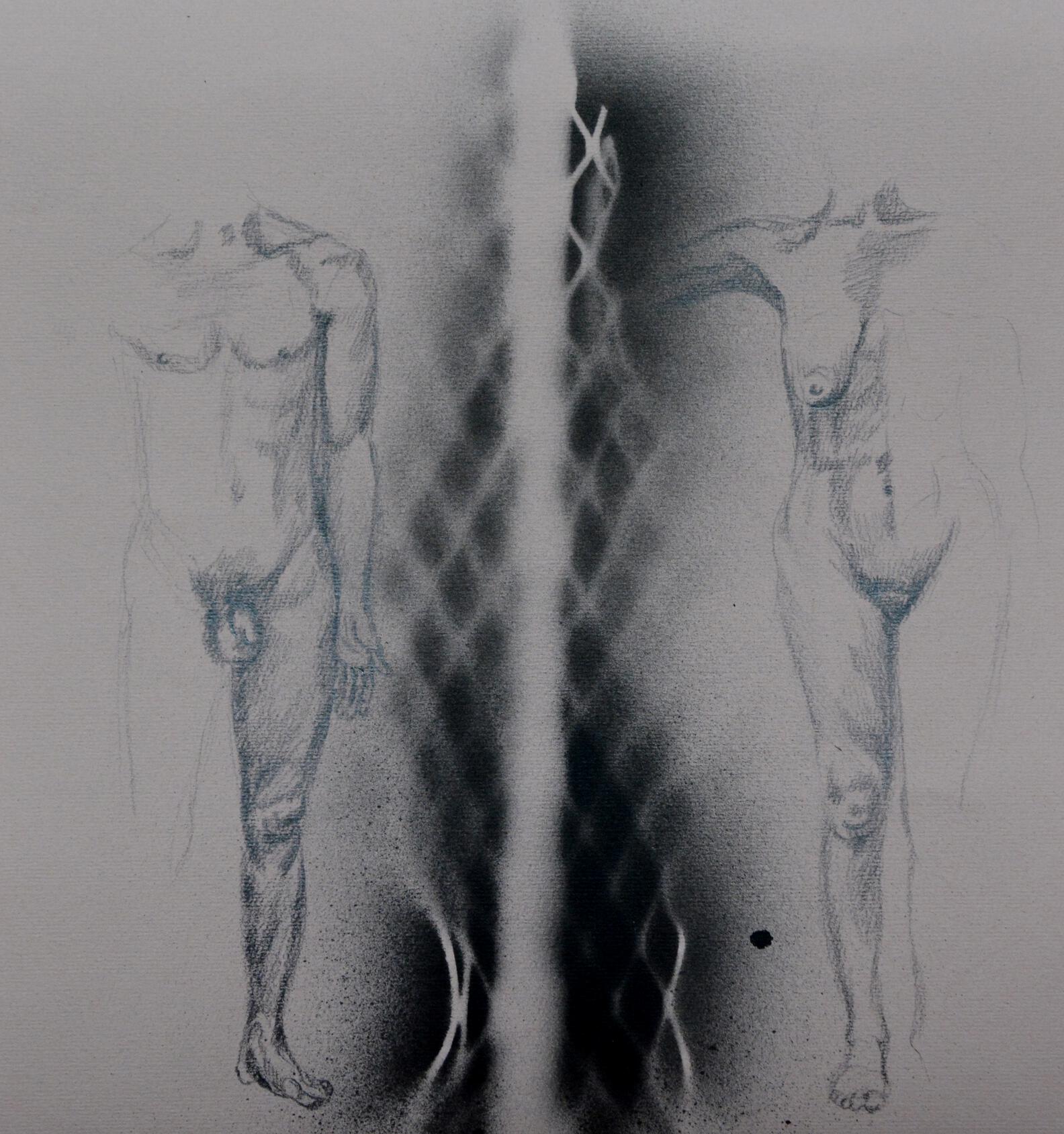 Adam i Eve, mixed technique, 23,5cm x 25cm, 2013