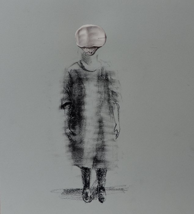 Lonely 2, charcoal on paper, 25cm x 23cm, 2014