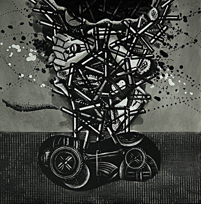 Machine, etching, aquatint, 50cm x 50cm, 2012