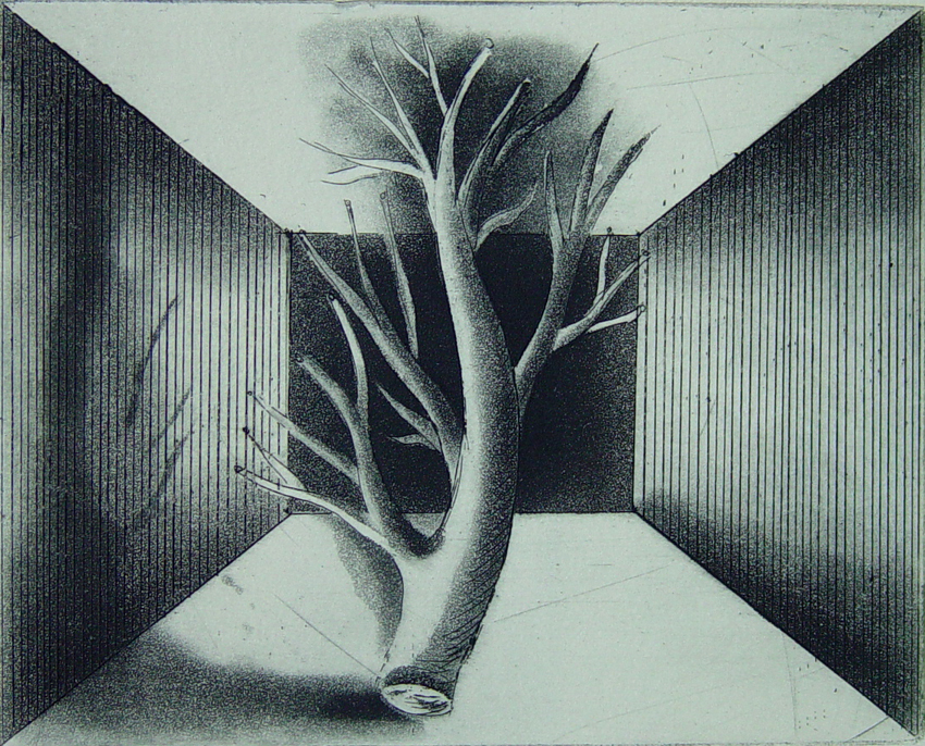 Tunnel II, etching, aquatint, 10cm x 12,5cm, 2008