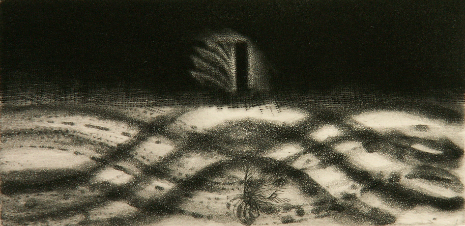 Passage, mezzotint, dry point, 8cm x 16cm, 2007