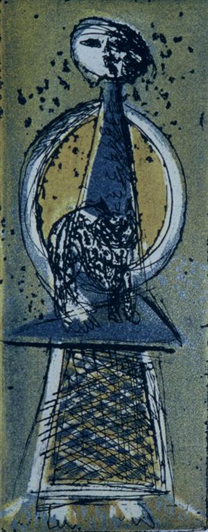 Priestess, etching, 11cm x 9,5cm, 2003